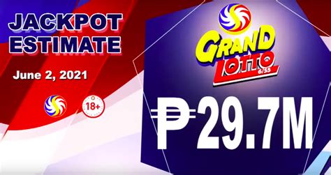 June 2, 2021: PCSO GRAND LOTTO 6/55 Lotto Results.
